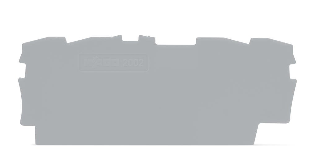 Placa Final para Borne TOPJOB 2,5mm - 4 condutores - Cinza - 2002-1491